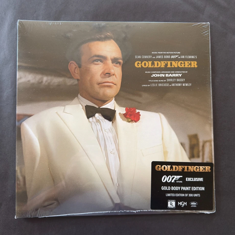 2025 JAMES BOND 007 GOLDFINGER OST EXCL GOLD BODY PAINT ED 1/300 LP SEALED HYPE - Image 1 of 4