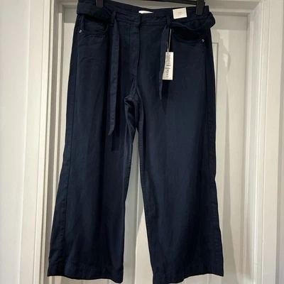 Per Una Marks and Spencer Trousers Wide Leg Navy Blue UK Size 18 Short NEW - Image 1 of 4