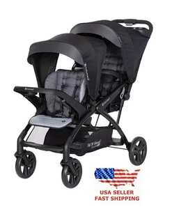 Baby Trend Sit N' Stand Double Stroller 2.0 DLX w/5 Point Safety Harness, Stormy - Picture 1 of 10