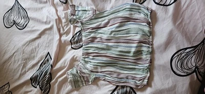 915 Striped Crop Top Age 15 - Image 1 of 4