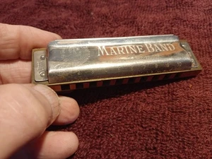 Vintage Marine Band Harmonica Key of C Wood Comb Made in Germany 4 screw plate - Picture 1 of 9