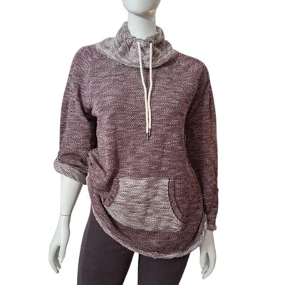 New Kensie Performance Hoodie Womans 2XL Quick Dry Pocket Mock Neck Heather  - Image 1 of 4
