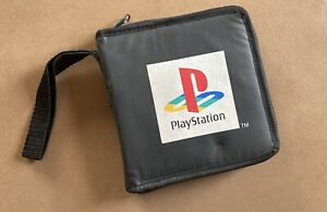 Vintage￼ Playstation PS1 Logo Black CD Game Case Disc Holder Wallet (Holds 10)