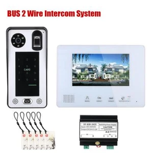  7 Inch 2 Wire Video Phone Intercom doorbell camera Fingerprint HomeNight Vision - Picture 1 of 14