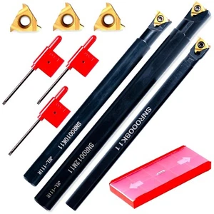 3pc SNR0008K11+SNR0010K11+SNR0012M11 Internal Thread Boring Bar +11IR A60 insert - Picture 1 of 7