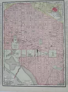 DC 1895 DATED WASHINGTON DC Map ~or~ VA VIRGINIA State Map DATED 1895, 1898. - Picture 1 of 15