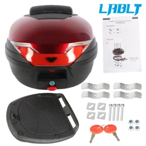 LABLT 32L Tour Tail Box Top LockStorage Carrier Luggage Scooter Trunk Red - Picture 1 of 10