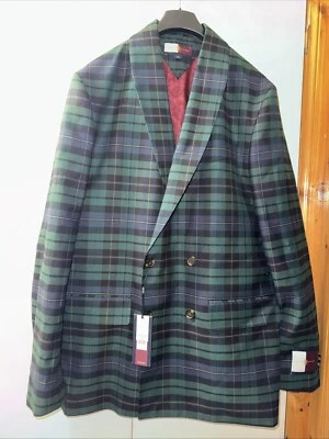 Tommy Hilfiger Relaxed Shawl Collar Double Breasted Blazer Blackwatch Size Large - Image 1 of 4