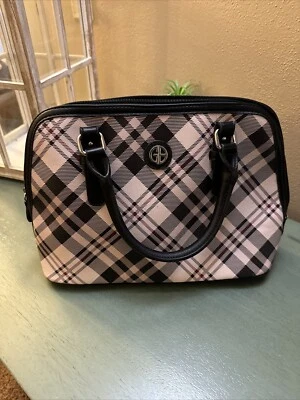 New Giani Bernini Plaid Satchel - Image 1 of 4