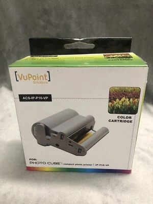 VuPoint Color Cartridge ACS-IP-P10-VP For Photo Cube Compact Printer SEALED - Image 1 of 4