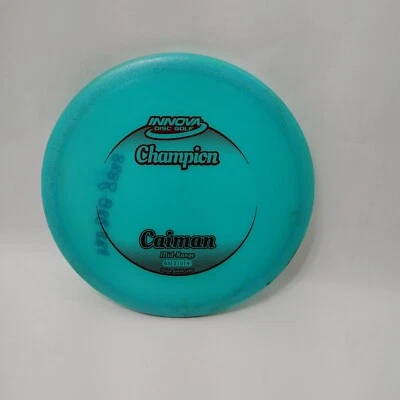 Used Innova Champion Caiman 175g Gray Black Stamp Midrange Golf Disc Inked - Image 1 of 4