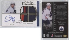 2007 O-Pee-Chee Premier Auto Quad Memorabilia Gold /50 Sam Gagner #152 Rookie RC