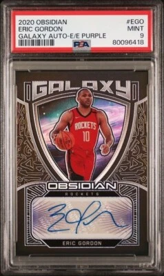 2020-21 PANINI OBSIDIAN ELECTRIC ETCH PURPLE AUTO ERIC GORDON /75 PSA 9 POP 1 - Image 1 of 2