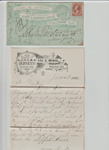 Hubbardston Mass 1885 Cover Geo Morse Jersey Guernsey Cattle Breeder (h41) - Bild 1 von 3
