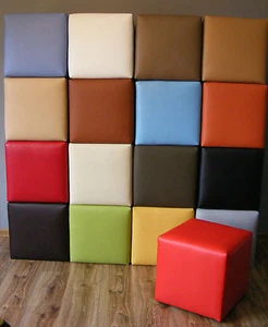 Sitzwürfel Hocker Kunstleder Sitzhocker Cubic Versand Kostenlos 40x40x40 - Bild 1 von 1