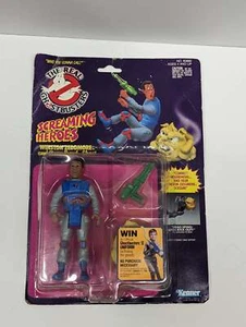 1988 Real Ghostbusters Winston Zeddmore Screaming Heroes on DAMAGED CARD 1C - Picture 1 of 9