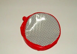 Elizabeth Arden Vinyl-type Round Zip Cosmetic / Makeup Bag, Vintage, pre-owned - Picture 1 of 5