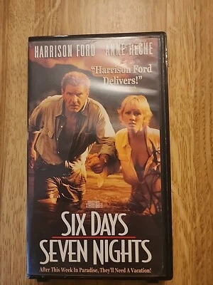 Harrison Ford Six Days Seven Nights Hollywood Video VHS Former Rental Clamshell Foto 1 de 4