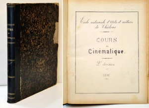 COURS DE CINÉMATIQUE 2e division, 1898. Arts et Métiers Mathématiques Ingénierie - Picture 1 of 5