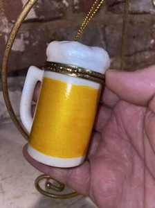Improvements Porcelain Opening Beer Mug Christmas Ornament - Picture 1 of 6