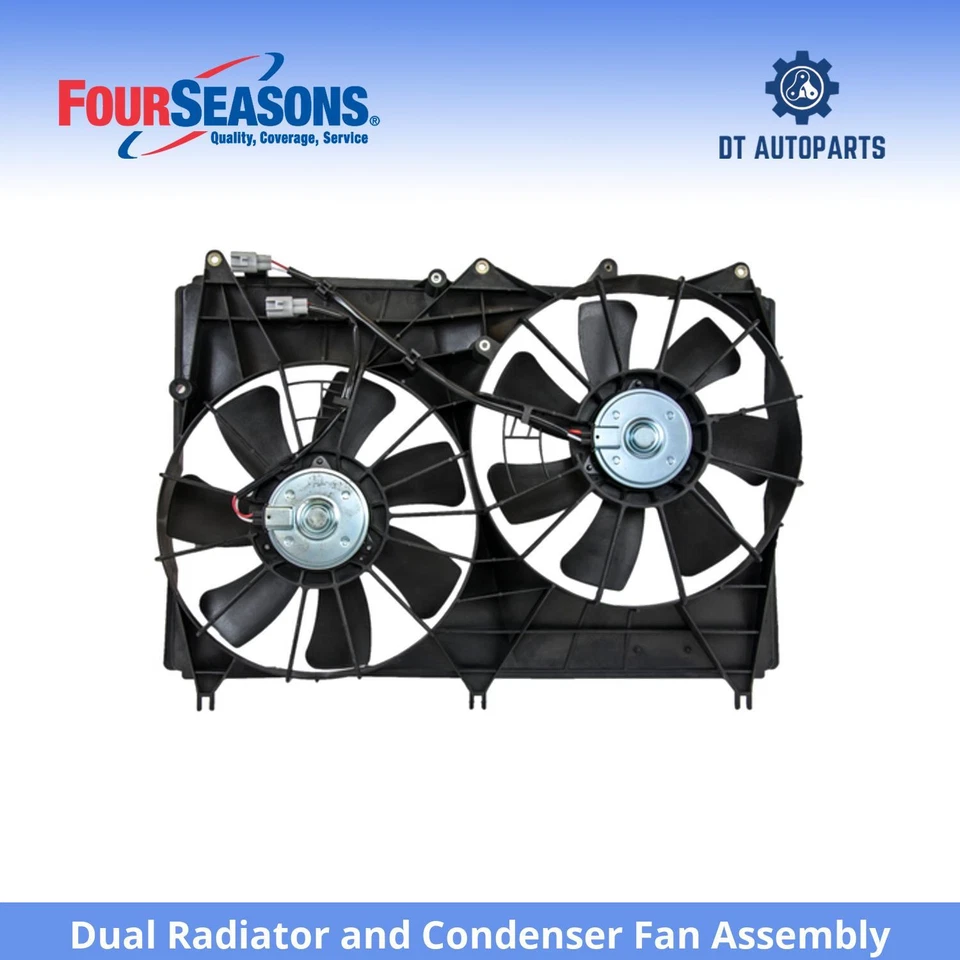 Ventilador condensador radiador duplo Suzuki Grand Vitara 2006-2008 conjunto 4 Seaso - Imagem 1 de 4