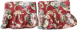 2 Vintage Ralph Lauren Danielle Marseilles Floral Standard Ruffle Pillowcases - Picture 1 of 7