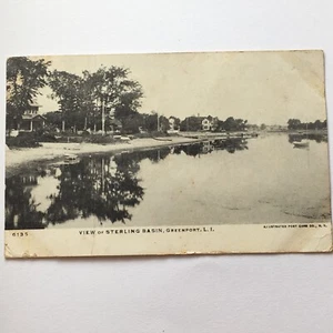 1908 Greenport Sterling Basin Suffolk County New York NY Postcard long island - Picture 1 of 5