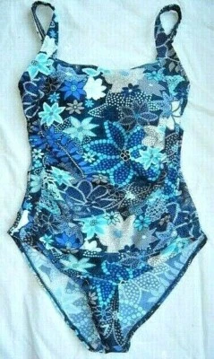 ¡Simplemente encantador!   Antiguo traje de baño azul marino de una pieza, talla 8 *L@@K*!!  Foto 1 de 3