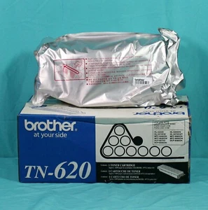 Genuine Brother TN-620 OEM Black Toner Cartridge Factory Foil Sealed in Open Box - Picture 1 of 4