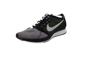 MENS 10.5 (W12) NIKE FLYKNIT RACER SHOES ORCA BLACK WHITE TONGUE 526628-011 2013 - Picture 1 of 14