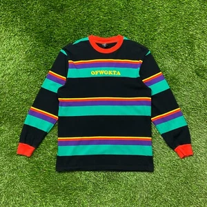 Odd Future T-Shirt Mens M Colorblock Striped OFWGKTA Tyler The Creator Hip Hop - Picture 1 of 5