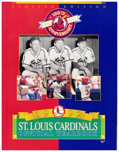 Limited Edition 100th Anniversary 1992 St. Louis Cardinals Official Yearbook - Picture 1 of 1