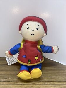 2003 Caillou Plush With Actual Reading Book “My Family”In His Attached Bookbag!!
