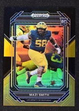 2023 Prizm Draft Picks Base Black Gold #187 Mazi Smith 3/5 - Michigan Wolverines