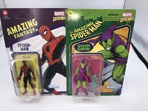 Marvel Legends Spiderman Amazing Fantasy & Green Goblin 3.75 Figures Minty - Picture 1 of 5