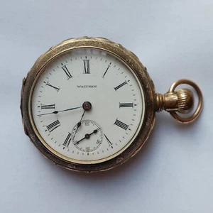 Antique 1904 Waltham Grade No. 1 Model 1883 18s 7j Pocket Watch Gold Filled Case - Picture 1 of 9