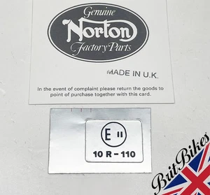 ORIGINAL NORTON SILBER E-ZEICHEN GENEHMIGUNG AUFKLEBER STICKER COMMANDO ETC 06-5333 - Bild 1 von 2