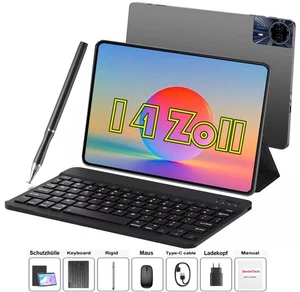 2025 Neueste 14Zoll Tablet 24GB RAM 256GB Android 15 Tablet PC 5GWiFi SIM2 LTE - Bild 1 von 21