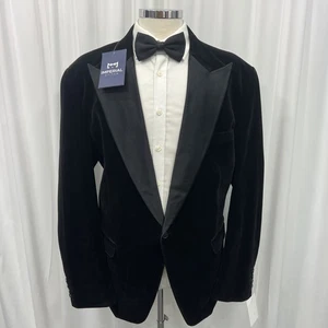 IMPERIAL TUXEDO Jacket-Black Velvet Regular Fit Chest 50” New With Tags - Picture 1 of 14