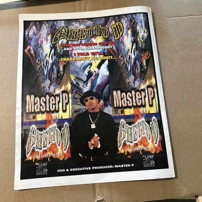 Original 13 By 11” Master P Ghetto D 1997 Album Ad FLYER-a - Image 1 of 2