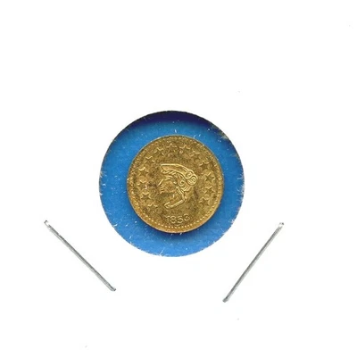 1853 年加州黄金 1/2 熊令牌 #16 — 第 1/3 张图片