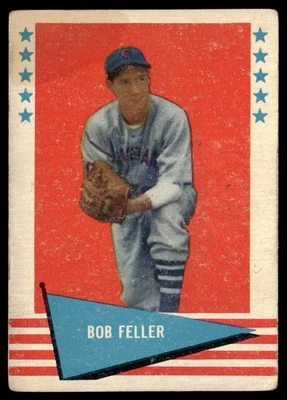 1961 Fleer Baseball Greats Bob Feller en muy buen estado+ (MK en tarjeta) Cleveland Indians #25 Foto 1 de 2