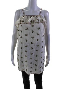 Les Coyotes De Paris Girls Sleeveless Embroidered Blouse White Size 12 - Picture 1 of 4