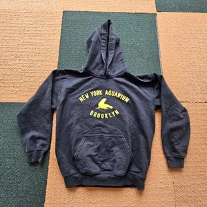 New York Brooklyn Aquarium Youth Hoodie Sweatshirt Medium Blue Seal X6a - Picture 1 of 7
