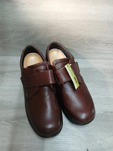 Apex Ambulator Diabetic Shoes Size 10.5 Brown NEW Hook And Loop - Picture 1 of 10