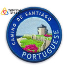 The Camino Portuguese Patch + Trail Map Card // De Santiago  3, Mixed