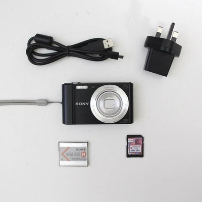 Sony Cyber-shot DSC-W810 Compact Camera 20.1MP Black - Tested & Working - Image 1 of 4