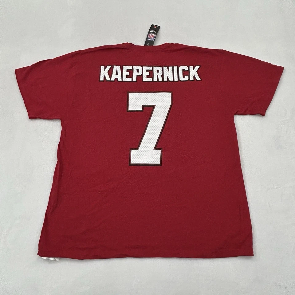 Camiseta vermelha San Francisco SF 49ers Niners Colin Kaepernick #7 NFL TAMANHO M - Imagem 1 de 4