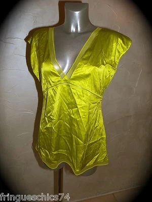 Camisón satinado seda verde ERES talla 42 nuevo con etiqueta **GRAN LUJO ** Foto 1 de 4
