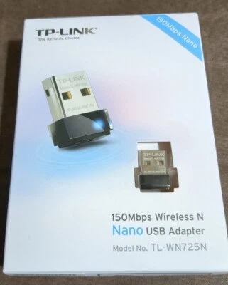 TP-Link TL-WN725N N150 150Mbps Wireless Nano USB 2.0 WiFi Network Adapter New - Image 1 of 2